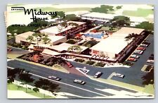 Midway House Hotel Motel Chicago Illinois IL Vtg Postcard 1960s Artist Concept picture