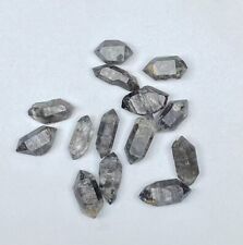14pcs Tibetan BLACK Phantom QUARTZ Crystal Double Terminating Specimen picture