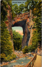Vintage July 25, 1940 Natural Bridge Seven Wonders of World Virginia VA Postcard picture
