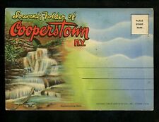 Postcard Folder New York NY Cooperstown Baseball Hall of Fame Museum Teich Linen picture