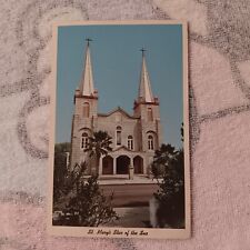 St Mary's Star Of The Sea Vintage Postcard White Border Roman Catholic Church FL picture