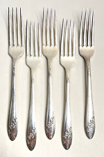 5 Dinner Forks Oneida 1946 Queen Bess II Community Tudor Plate 7-1/2