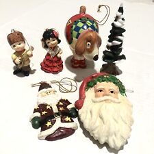 Vintage Christmas Ornament Figurine Lot of 6  Christmas in July Sale picture