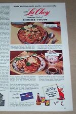 1953 print ad - La Choy American cooked Chinese food Beatrice Foods advertising picture