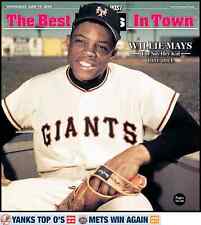 GIANTS LEGEND~WILLIE MAYS RIP~THE SAY HEY KID~1931-2024~NY POST NEWSPAPER 6/19 picture