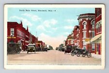 Blackwell OK-Oklahoma, North Main Street, Antique, Vintage Souvenir Postcard picture