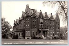 Mt Vernon Iowa~Cornell College Campus~Bowman Hall~1940s RPPC picture