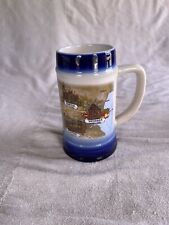 Bulgaria Ceramic Porcelain Stein with Sheild and regional map  Blue Trim picture