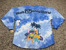 NEW Walt Disney World Spirit Jersey Adult Medium Blue Stitch Tie-Dye Mickey picture