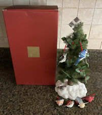 Lenox Winter Gatherings Miniature Pine Christmas Tree 6 Songbird Ornaments 14