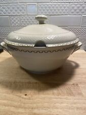 Thomas Ivory O6158 Soup Tureen. Black Band, Gold Gilding. Excellent Condition. picture