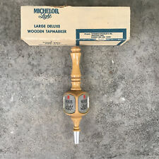Vintage MICHELOB LIGHT 3 Sided Large Deluxe Wooden Tap Tapmaker Brown 12