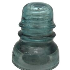 Vintage Hemingray-19 USA Green Glass Insulator with Threaded Paperweight picture