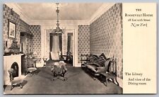 Roosevelt House New York Library Dining Room Interior Historic Vintage Postcard picture