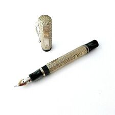 Montegrappa Privilege Wave Sterling Silver Fountain Pen Limited Edition 18k Mint picture
