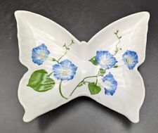 Butterfly Shaped Ceramic Trinket Dish Morning Glory Made In Japan Cottage Core picture