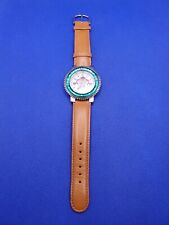 Taz Tazmanian Devil Wrist Watch 1994 Looney Toons Brown Leather Dead Battery picture