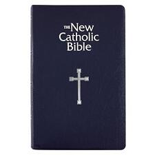 Blue New Catholic Bible - Gift & Award M:ImitLeatherS:5-1/2x8-5/8