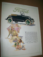 1926 Ford MODEL T Runabout large-mag car ad -mom & child at beach picture