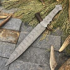 SHARDBLADE CUSTOM HAND FORGED DAMASCUS Steel Blank Blade Dagger Hunting Knife picture