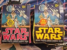1977 Topps STAR WARS Series 2 And 3 Empty Display Box Lot 2x No Packs See Photos picture