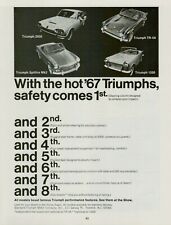 1967 Triumph 2000 Spitfire Mk2 1200 Tr-4A Performance Line-up Vintage Print Ad picture