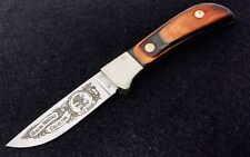 1990 Winchester 670 Hunting Knife Fixed Blade Pakkawood Handle & Sheath picture