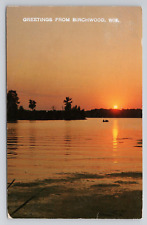 Greetings From Birchwood, Wis Chrome Postcard 1423 picture