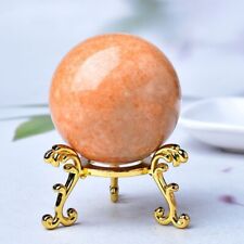 1pc Natural Orange jade  Ball  Quartz Crystal Sphere 50-53mm picture