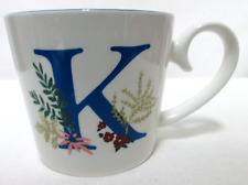 OpalHouse Monogram Initial K floral mug cup floral Dish Micro Safe NEW NWT picture
