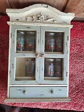 Vtg 60s wood spice cabinet Set 9 jars Tresori Cucina great condition picture