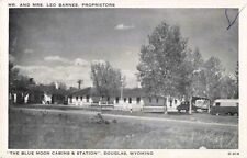 Blue Moon Cabins & Station Douglas Wyoming WY PM Hells Half Acre 1952 Postcard picture