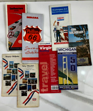 Lot of 8 Vintage Road Maps - Exxon - TEXACO - AAA - Mackinac Bridge- Petroliana picture