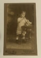Germany Vintage CDV Photo Card Child W/ Doll Charlottenburg Berlin Theodor Penz picture