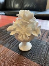 Vintage White Fine Bone China Flower Bouquet ~4.5” tall picture