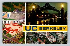 Berkeley CA-California, Aerial of Campus, U.C. Berkeley, Vintage Postcard picture