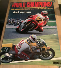 Vtg 1986 Motorcycle World Road Racing Champions Eddie Lawson C. Lavado Poster picture