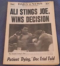 Muhammad Ali Stings Joe Frazier January 29, 1974 New York Daily News Full Paper picture