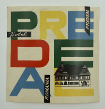 Original Rare Vintage Luggage Label / Sticker Hotel Predeal Romania picture
