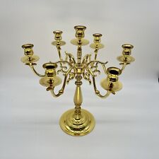 Vintage Elegant Baldwin Brass 6 Arm 7 Hole Candle Candelabra Heavy picture