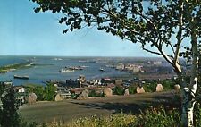 Postcard MN Duluth View from Boulevard Drive Harbor Chrome Vintage PC G8447 picture