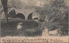 Postcard Bloomfield Ave Bridge Verona Lake NJ 1906 picture