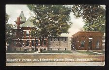 1908 Sheriff's Office Jail & County Clerks Office Owego NY Tioga Co Postcard picture