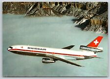 Airplane Postcard SwissAir Airways Airlines Douglas DC-10 In Flight GG20 picture