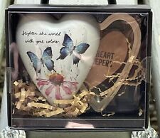 Demdaco Art Heart Keeper Box “You Brighten The World” Butterflies & Coneflowers picture