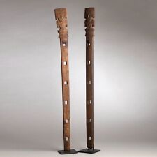 IMPORTANT PAIR OF CHANCAY LITTER POLES WITH PROVENANCE CIRCA 1000 AD picture