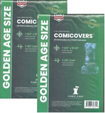 Comic Care Resealable Golden Comic Bags Polypropylene 200 Ct. 7-3/4