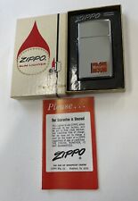 ZIPPO 1968 MONSANTO ADVERTISING POLISHED CHROME SLIM LIGHTER UNFIRED IN BOX 91S picture