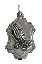 Vintage 1978 Pewter Serenity Prayer Hands American Legion Religious Medal picture