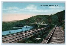 c1910's The Narrows River Bridge Railroad Waverly New York NY Antique Postcard picture
